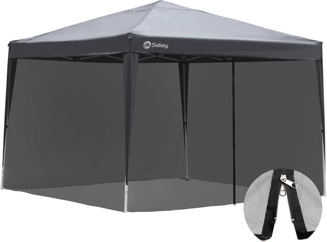 Detalle de Zanzariera Sekey per gazebo 3 x 3 m, con cerniera e cinturini