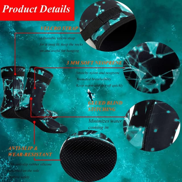 Thumbnail 2 de YDQUANI 3mm Neoprene Wetsuit Socks