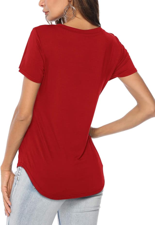 Detalle 2 de Florboom Damen T-Shirt V-Ausschnitt