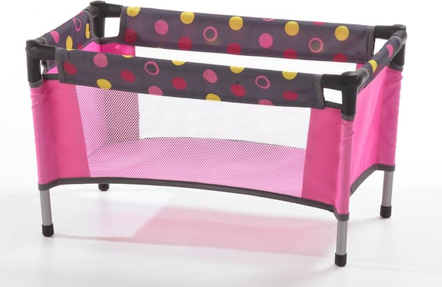 Thumbnail 1 de Bayer Chic 2000 Puppenreisebett 652 24 „Funny pink“ (Klein) – kompakt klappbar mit Stoff-Tragetasche