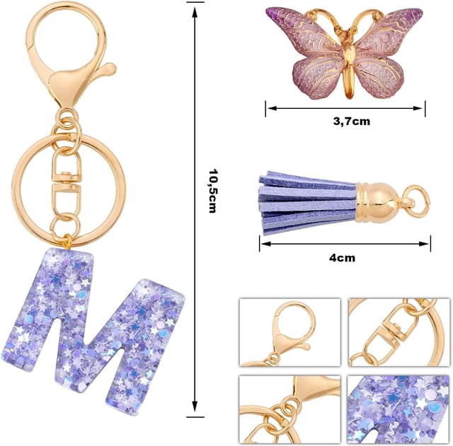 Detalle 2 de MORSUNBELA Schlüsselanhänger Buchstabe 10 cm