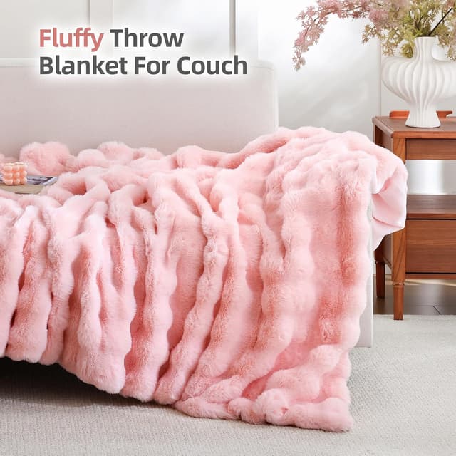 Thumbnail 2 de Smoofy Faux Fur Throw Blanket 50" x 60" ๐