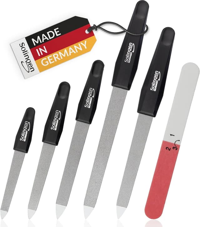 Detalle de marQus Saphir-Nagelfeilen Set (SIX-Päck) mit grober und feiner Seite & Polierer aus Solingen