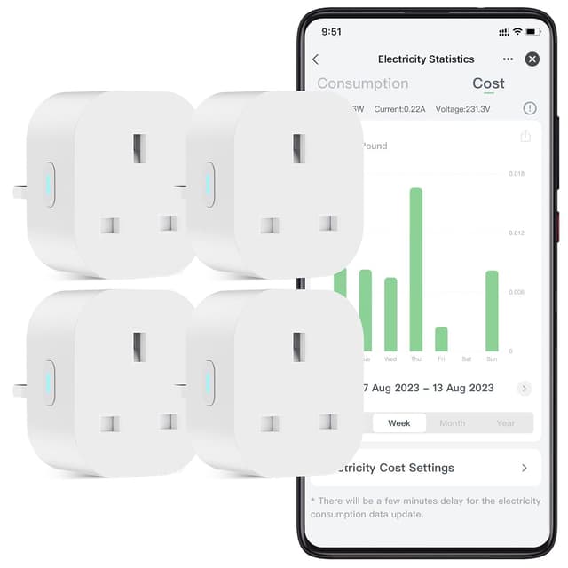 Detalle de EIGHTREE Smart Plug Energy Monitor 4-pack 🔌