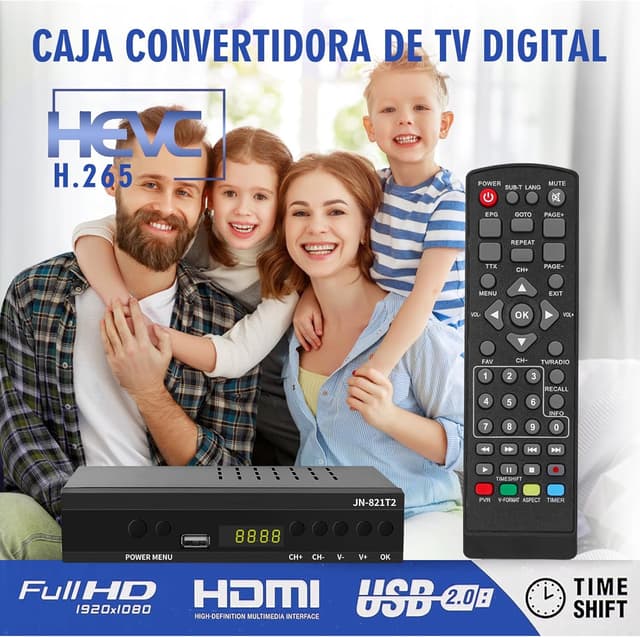 Thumbnail 1 de Decodificador TDT HD DVB-T2 H.265 1080p