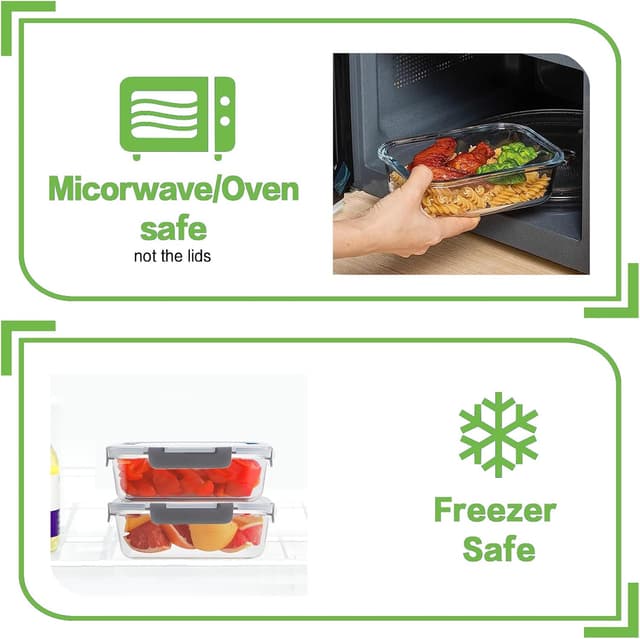 Thumbnail 3 de HOMBERKING 24pc Glass Food Storage Containers 🍱