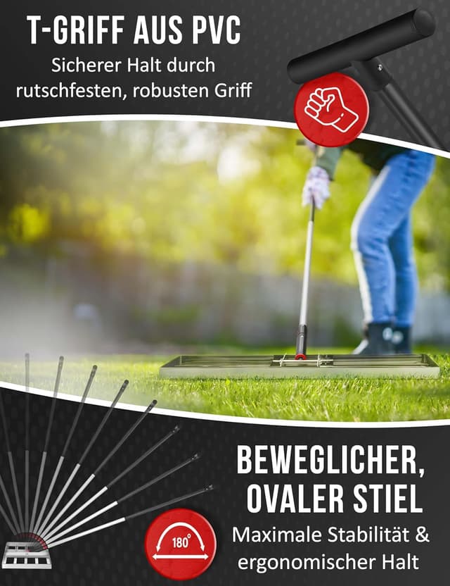 Detalle 1 de Rasenrakel Edelstahl KSP-TEC 75 x 35 cm