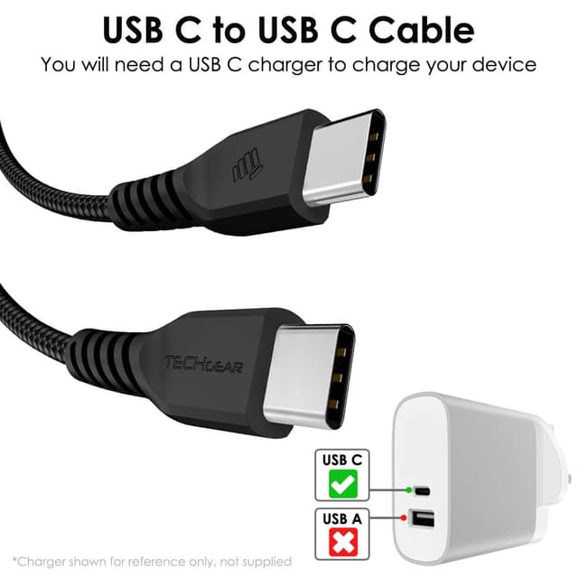 Detalle de TECHGEAR USB C to USB C cable 3m 60W