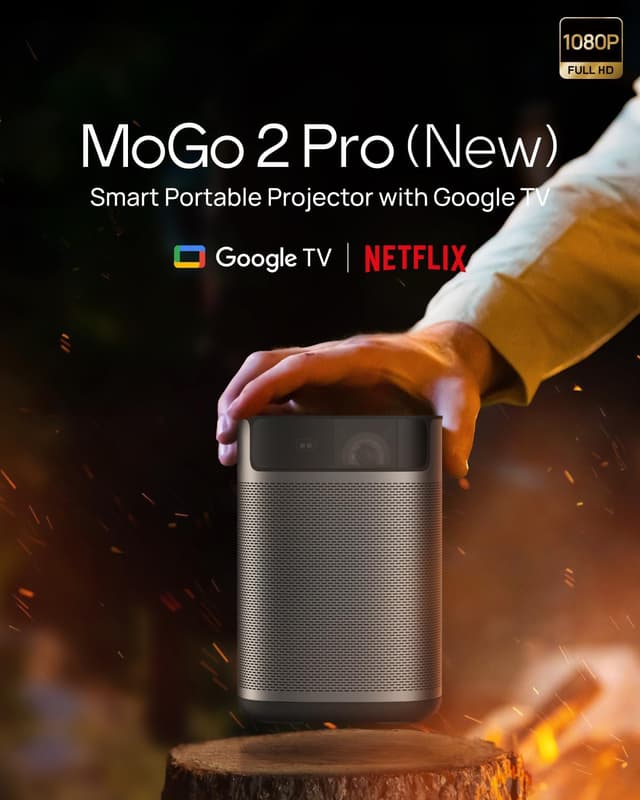 Detalle 2 de XGIMI MoGo 2 Pro (New) Smart Portable Projector with Google TV and Netflix, 1080P
