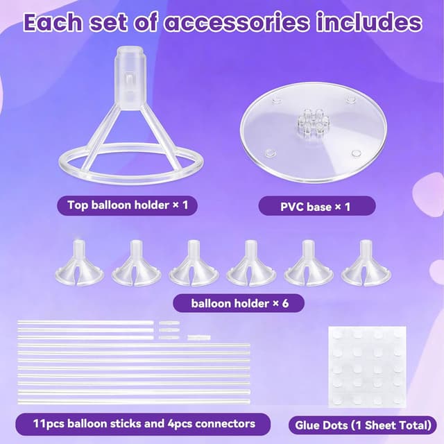 Thumbnail 2 de JOYYPOP Balloon Stand Kit 4 Sets for Tables ๐