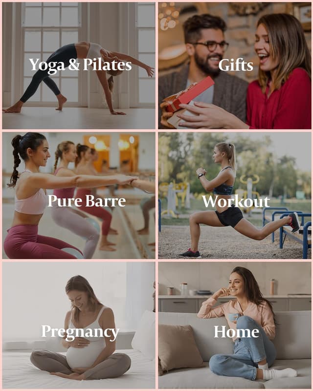 Thumbnail 5 de YeuG Pilates Socks Non-Slip Grip, 6 Pairs