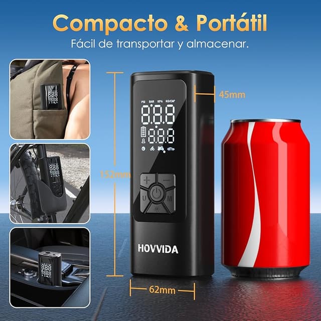 Thumbnail 4 de HOVVIDA Compresor de aire portátil 150 PSI