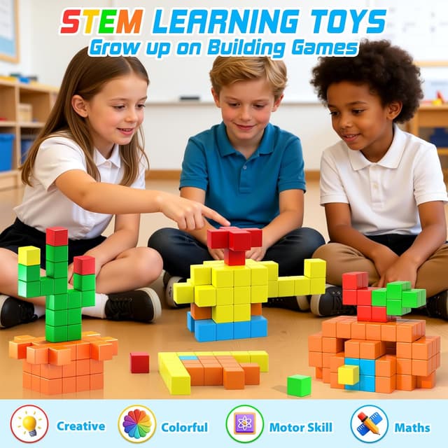 Thumbnail 5 de 48PCS Magnetic Blocks Large STEM Toy for Ages 3–6 🧩