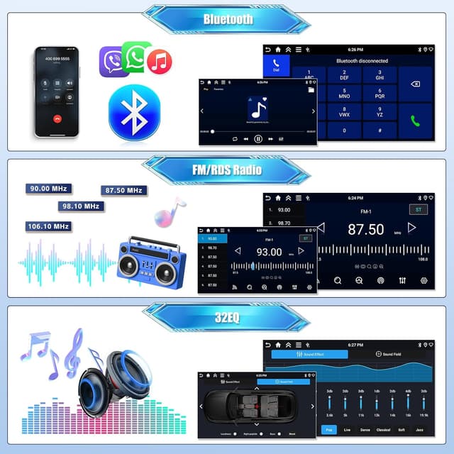 Detalle de GOHHDL Android 15 4G+128G autoradio 2DIN per Nissan Qashqai J11 e X-Trail T32 (2013-2017) con Wireless CarPlay, Android Auto, GPS e retrocamera