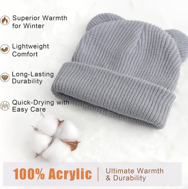 Thumbnail 2 de DRESHOW Toddler Beanie Hat for 0-24m