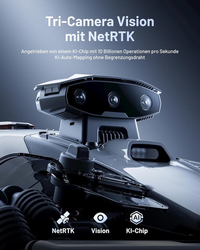 Detalle 2 de MAMMOTION LUBA Mini 2 AWD 1000 Mähroboter ohne Begrenzungskabel mit Tri-Kamera-AI & NetRTK