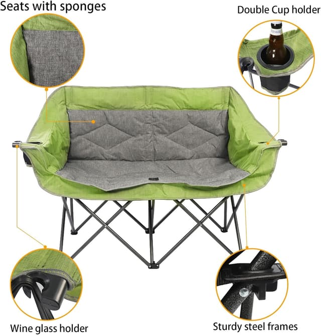 Detalle de LANMOUNTAIN Folding Loveseat Camping Chair