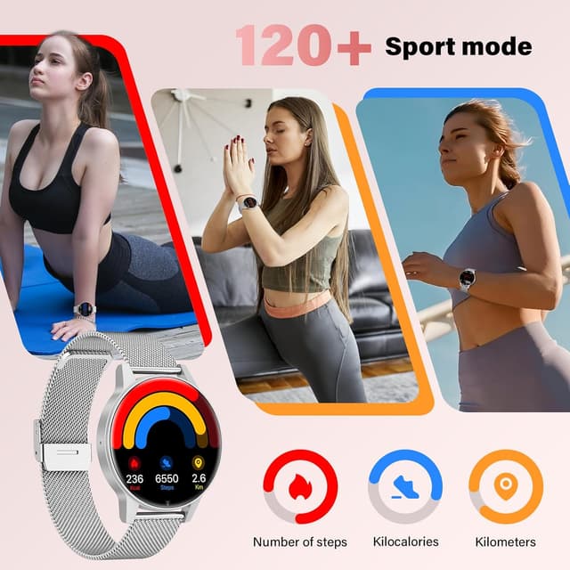 Thumbnail 2 de SLOKSFil Reloj Smart Mujer 1.27" Bluetooth, IP68, Deportes👩