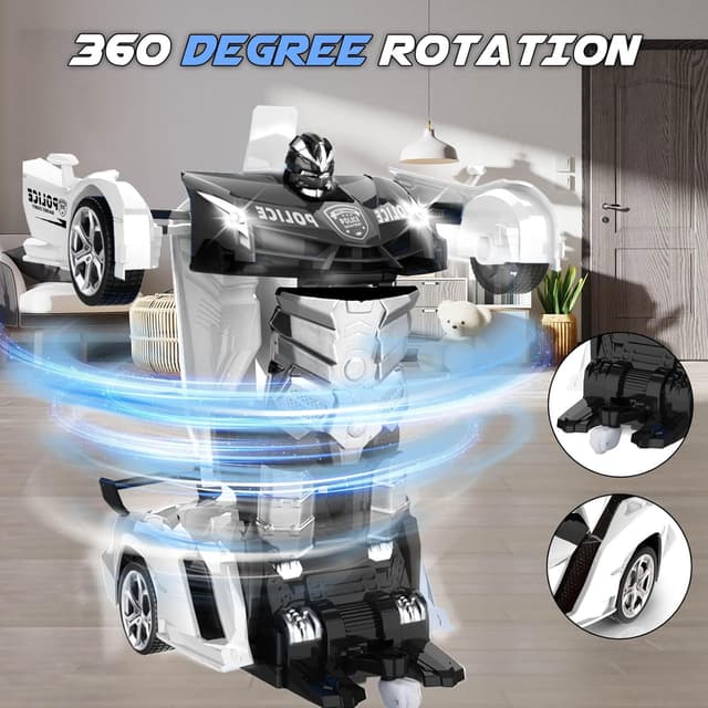 Detalle de RC transforming police car 2.4GHz 50m