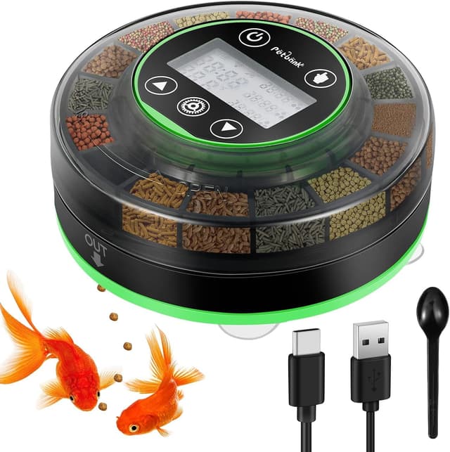 Detalle de Petbank CY-109 Automatic Fish Feeder with Timer 🐟