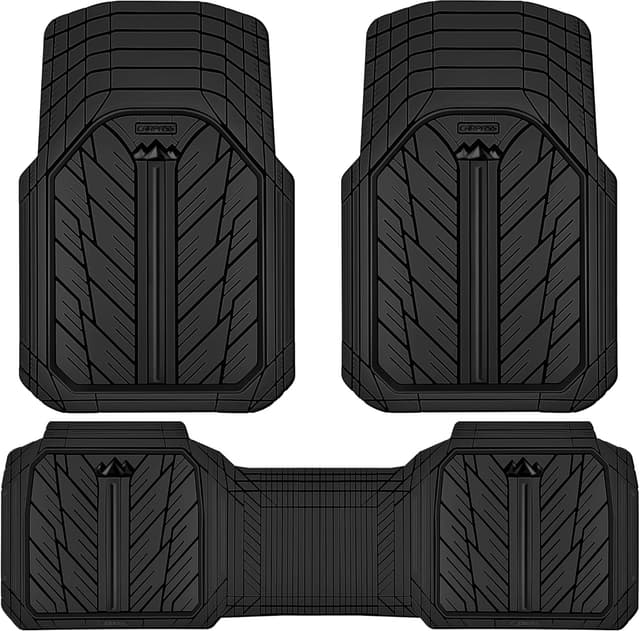 Imagen de CAR PASS Heavy Rubber Car Floor Mats — Universal Trim-to-Fit 1 set en OfertitasTOP
