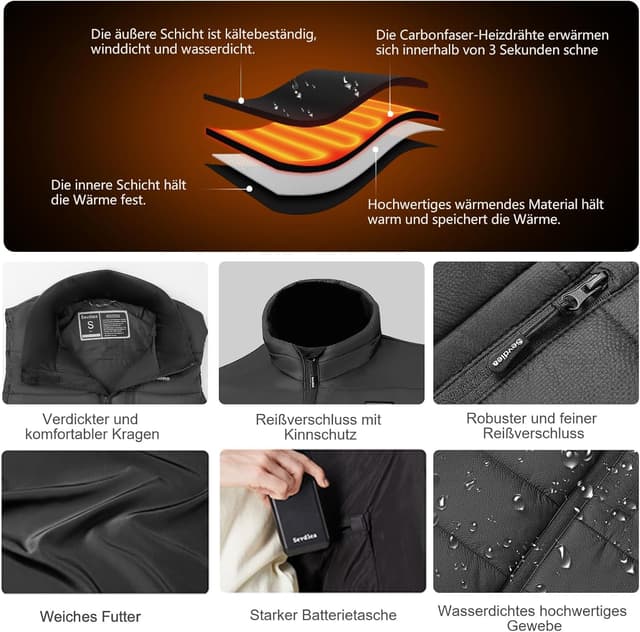 Thumbnail 4 de Sevdiea Heizweste Damen 16000 mAh Powerbank