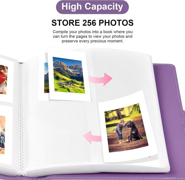 Detalle de Album photo Flintronic 3 pouces pour films instantanés (256 poches) – compatibilité Instax mini, Polaroid et autres