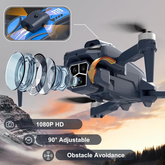 Thumbnail 2 de F179 Drone 1080P con evitamento ostacoli e Wi‑Fi