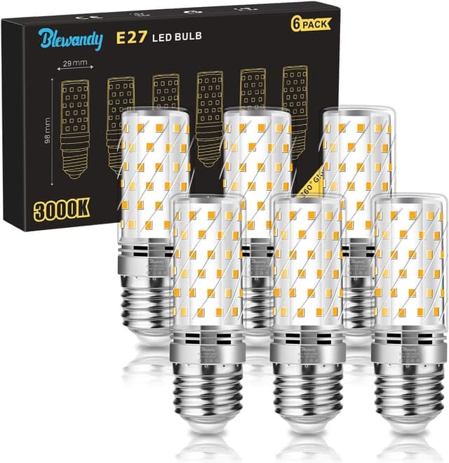 Detalle de Blewandy Bombilla LED E27 12W Luz Calida 3000K