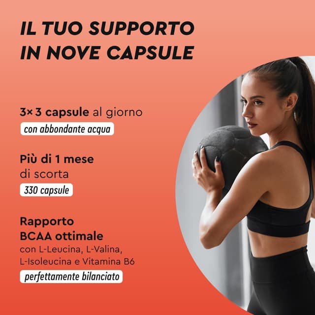 Detalle de Gloryfeel BCAA 2:1:1 2.1.1 con vitamina B6, 330 compresse (vegan)