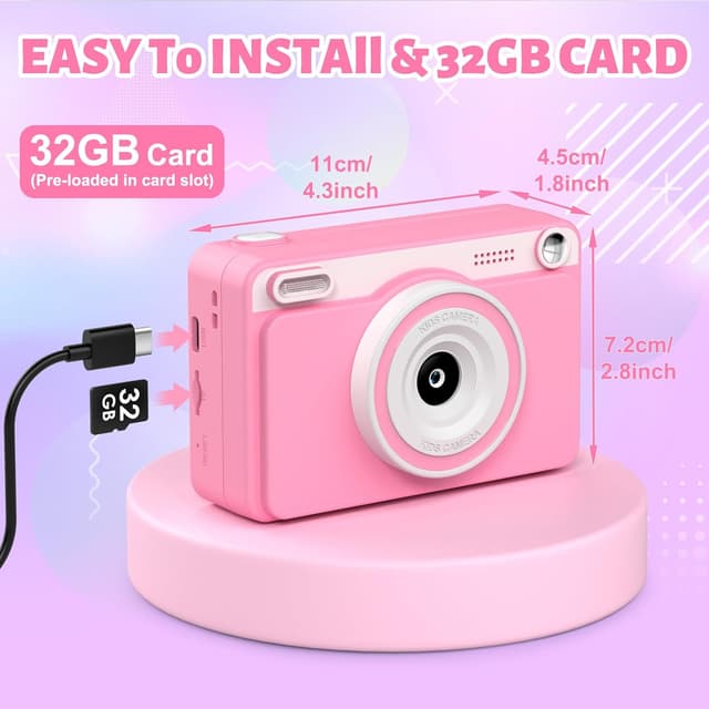 Thumbnail 6 de GREENKINDER Kids Camera 1080P with 32GB card