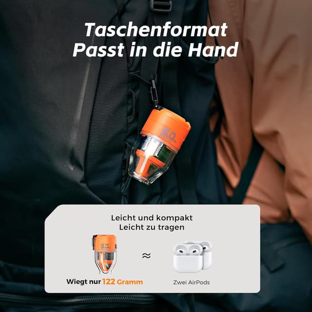 Detalle de FLEXTAILGEAR MAX PUMP 3 Portable Air Pump (5.0kPa) with USB Rechargeable Light