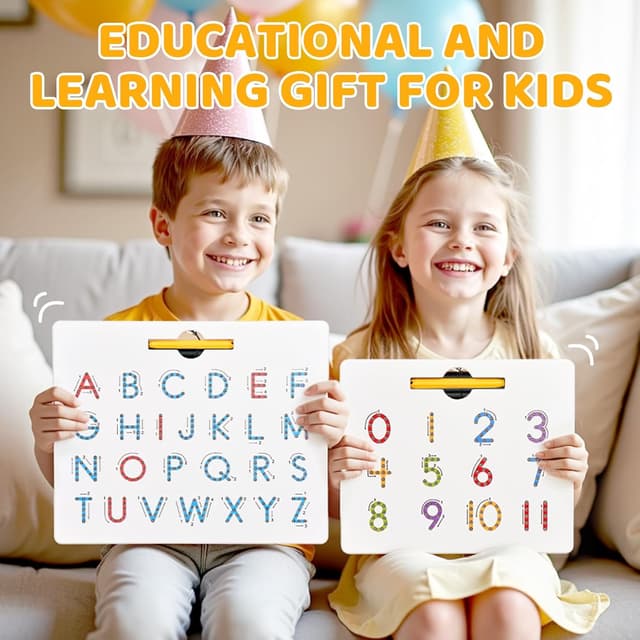 Thumbnail 6 de GAMENOTE Double Sided Magnetic Letter & Number Board Set for Tracing Practice