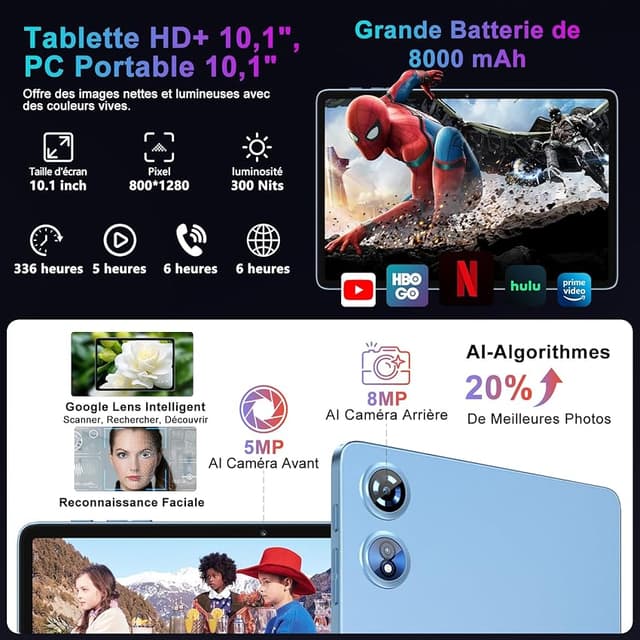 Thumbnail 6 de Tablette 10 pouces Android 15 8000mAh ⚡