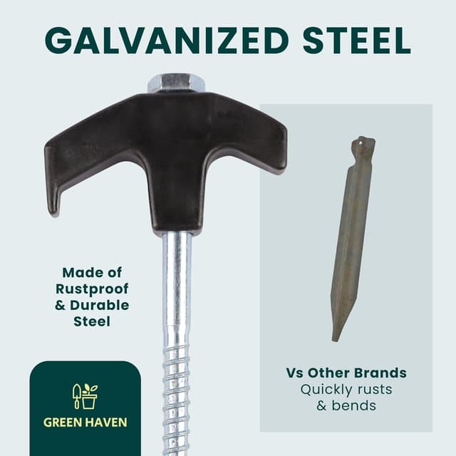 Thumbnail 5 de Green Haven Screw Tent Pegs 20 Pack