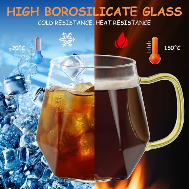 Thumbnail 5 de ANZHAN tasses à café en verre 300 ml