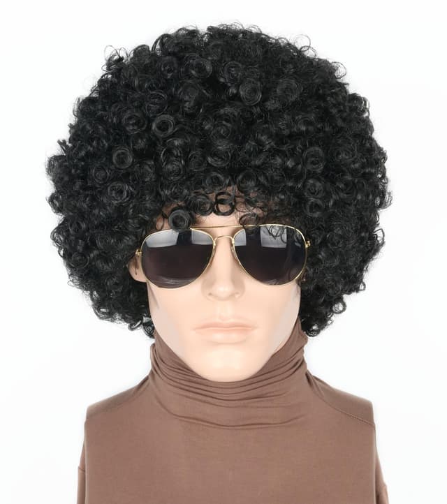 Thumbnail 6 de LeMarnia Grün Curly Afro Perücke 🎭