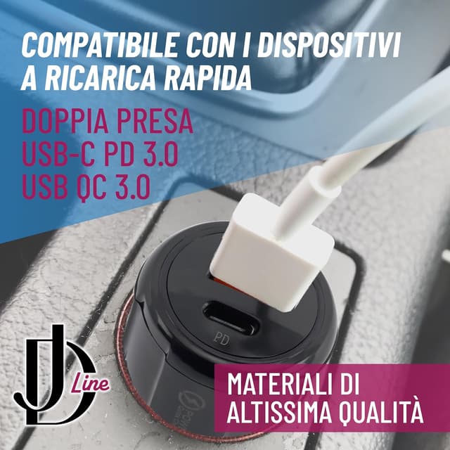 Thumbnail 5 de Caricatore Auto USB-C QC 3.0