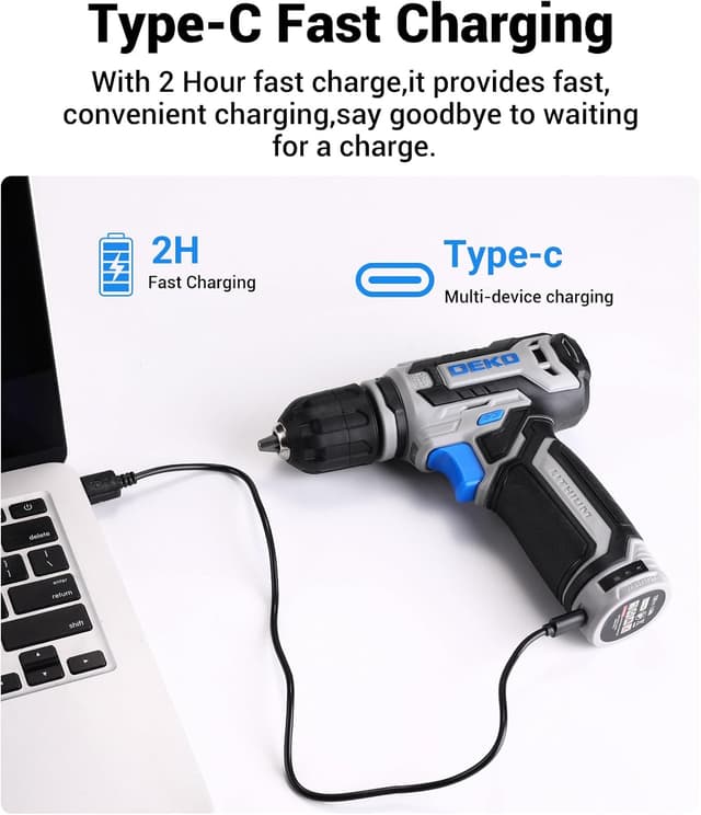 Thumbnail 6 de DEKO 238-teiliger Werkzeugkoffer mit 12V Akkubohrer und Schublade – DEKO Werkzeugset für Haus, Auto & Heimwerken