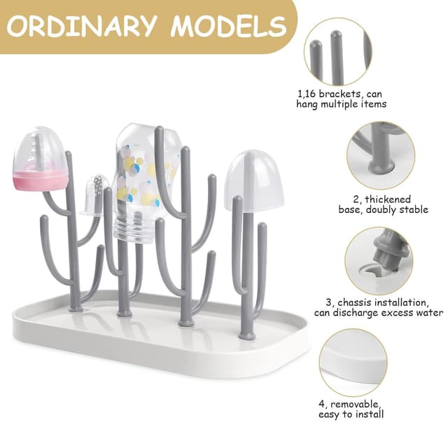 Detalle 2 de Vicloon Trockenständer Babyflaschen grau