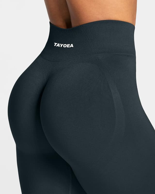 Detalle de TAYOEA Women’s Scrunch Butt Lift Sport Shorts – Seamless High-Waist Compression Gym Shorts