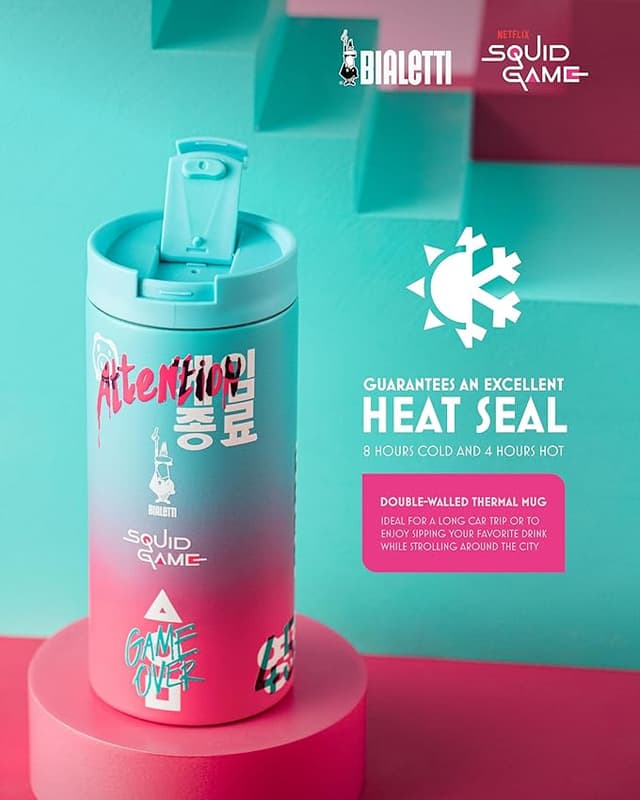 Detalle 2 de Bialetti Botella Térmica Squid Game 600 ml 💧