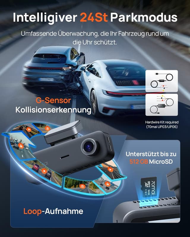 Detalle 2 de 70mai T800E 4K Dashcam 3‑Kanal