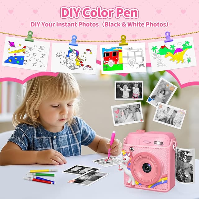 Detalle de Gofunly Sofortbildkamera Kinder mit Drucker, 1080P HD und 32 GB Speicher