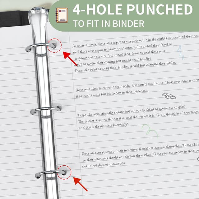 Detalle de Umriox A4 notebook with 160 pages, lined
