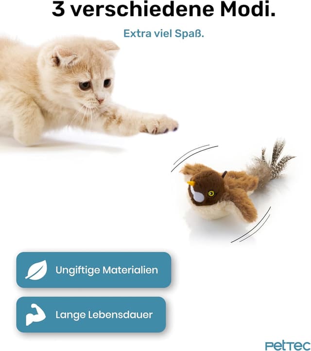 Detalle 2 de PetTec Interaktives Katzenspielzeug mini Spatz