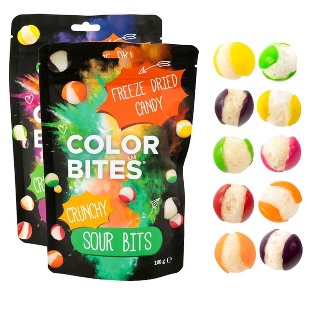 Detalle de Color Bites Gefriergetrocknete Süßigkeiten 2x100 g 🍬