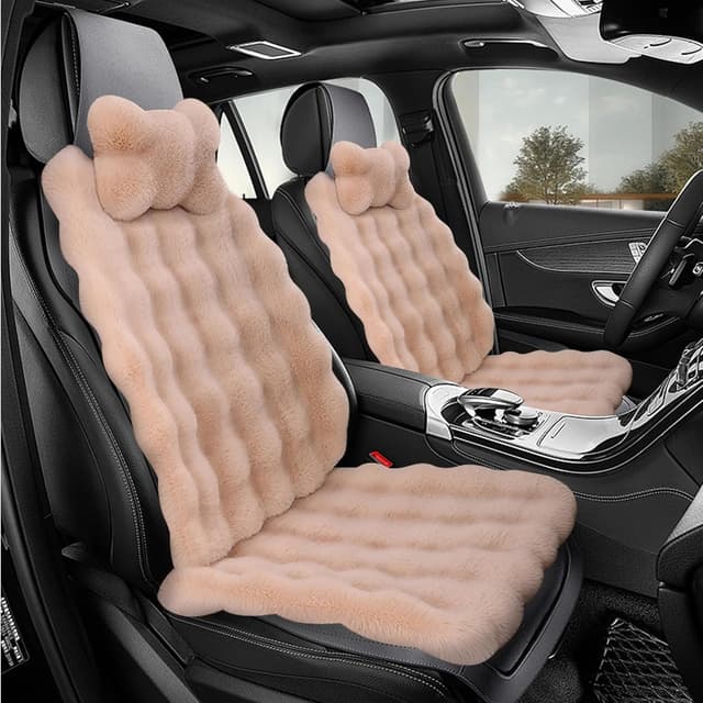 Imagen de LiveGo Fuzzy Rabbit Fur Car Seat Cushion 6 en OfertitasTOP