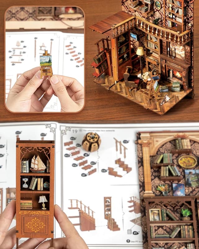 Detalle de RONSTONE Book Nook Kit in miniatura