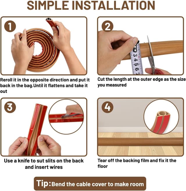 Thumbnail 5 de DIKARIYA Kabelkanal Holzoptik 2,5 cm